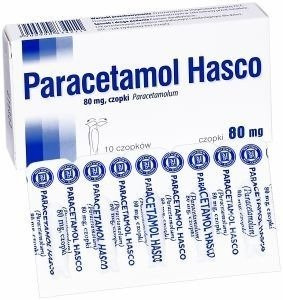 PARACETAMOL HASCO 80 mg x 10 czopków