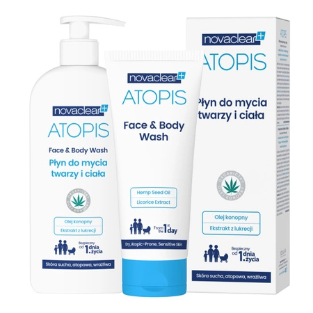 Novaclear Atopis Płyn do mycia twarzy i ciała, 200ml