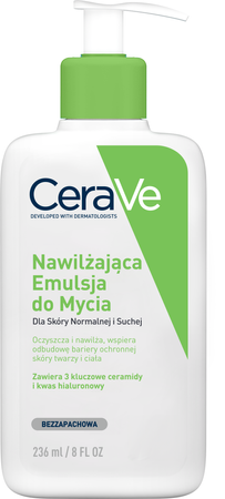 CeraVe Nawilżająca Emulsja do mycia, skóra normalna i sucha 236ml