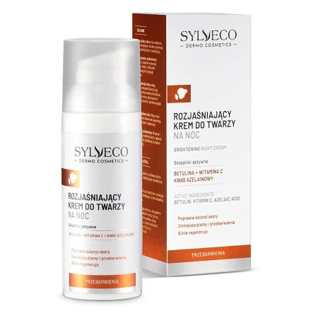 Sylveco Dermo Przebarwienia - Krem rozjaśniający do twarzy na noc, 50ml