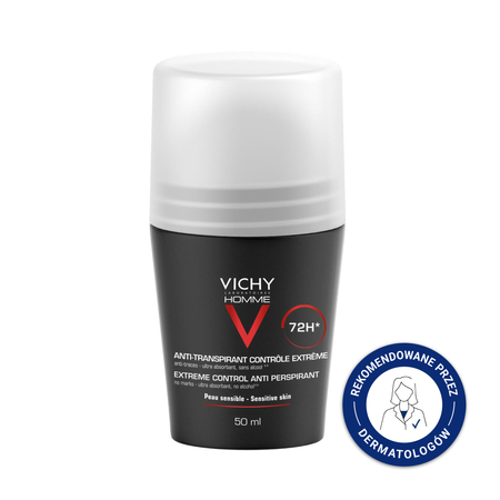 VICHY HOMME Antyperspirant roll-on 72h, 50 ml DATA WAŻNOŚCI 01.2026r.