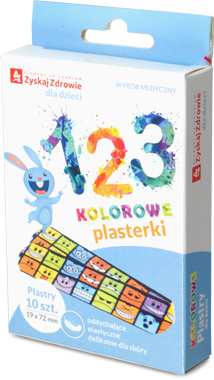 PLASTRY kolorowe dla dzieci buźki x 10 sztuk