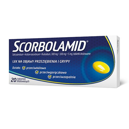 Scorbolamid 300mg + 100mg + 5mg, tabletki drażowane, 20 sztuk