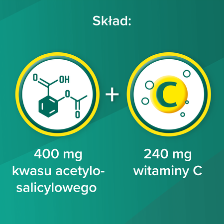 Aspirin C tabletki musujące, 20 sztuk