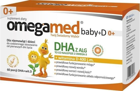 OMEGAMED BABY+D DHA x 60 kapsułek twist-off
