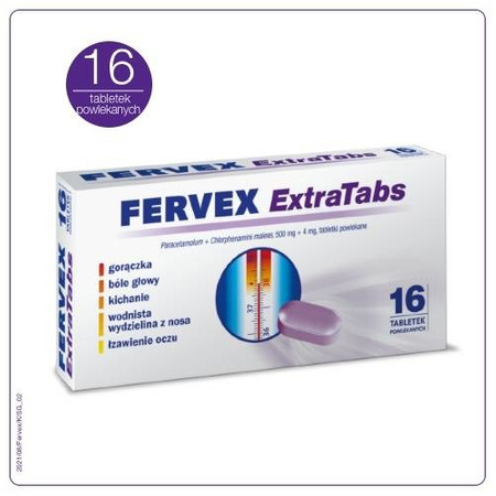 FERVEX EXTRATABS x 16 tabletek 