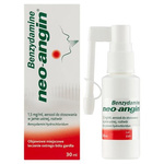 Benzydamine neo-angin 1,5mg/ml  aerozol do stosowania w jamie ustnej, 30ml