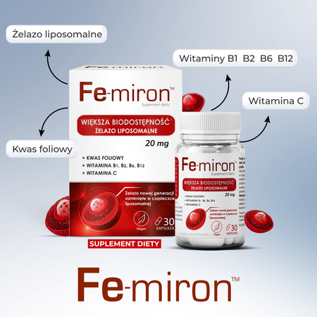Fe-miron Żelazo Liposomalne z Kompleksem Witamin