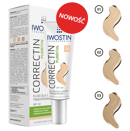 IWOSTIN CORRECTIN PURRITIN Fluid odcień naturalny 30ml