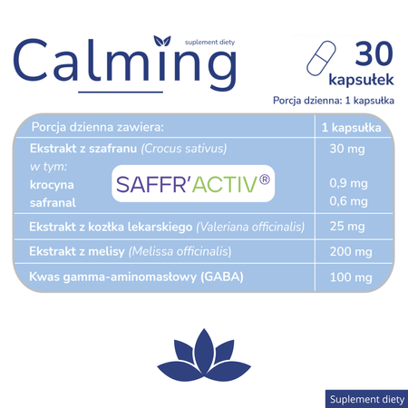 Calming kapsułki twarde, 30 sztuk