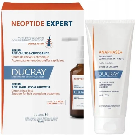 DUCRAY Neoptide Expert  Serum na porost i przeciw wypadaniu włosów  2x50ml + GRATIS Szampon Anaphase+ 100ml