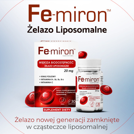 Fe-miron Żelazo Liposomalne z Kompleksem Witamin