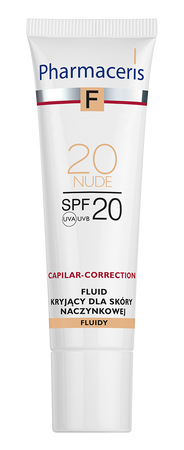 PHARMACERIS F Fluid kryjący do cery naczynkowej SPF20 - nude 30 ml
