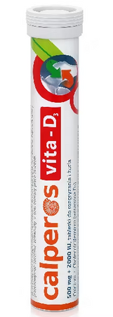 Calperos VITA-D3 - Wapń i witamina D3 - 500 mg+2000I.U. tabletki do rozgryzania i żucia, 30 sztuk DATA WAŻNOŚCI 09.2025r.