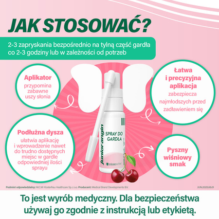 Junior-angin spray na ból gardła i suchy kaszel, 20ml 