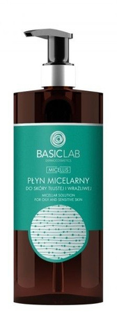 BASICLAB Płyn micelarny do skóry tłustej i wrażliwej 500 ml