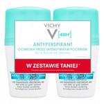 Vichy Antyperspirant przeciw śladom [48h] DUO - Antyperspirant roll-on przeciw intensywnemu poceniu, duopack 2x50ml