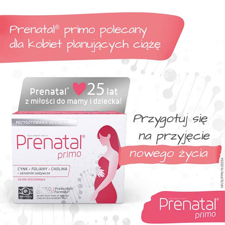 Prenatal Primo - przygotowanie do ciąży, kapsułki, 30 sztuk
