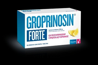 Groprinosin Forte granulat do sporządzania roztworu doustnego 1000mg,  30 saszetek