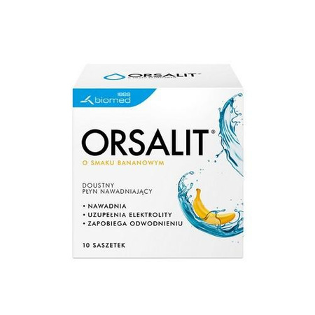 Orsalit smak bananowy, 10 saszetek DATA WAŻNOŚCI 11.2025r.