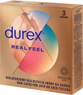 Durex Real Feel prezerwatywy nielateksowe, 3 sztuki