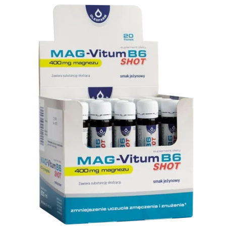 Mag-Vitum B6 Shot o smaku jeżynowym 25ml, 20 sztuk