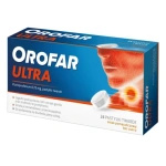 Orofar Ultra 8,75 mg, pastylki do ssania bez cukru o smaku pomarańczowym, 24 sztuki