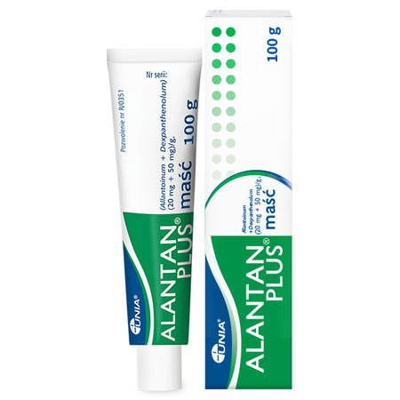 ALANTAN PLUS® maść (20 mg+50 mg)/g Multifunkcyjny lek na problemy skórne, 100g
