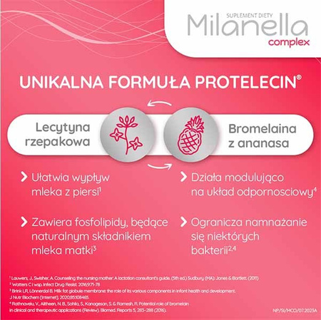 Milanella Complex – wsparcie laktacji przy utrudnionym przepływie mleka, 30 kapsułek