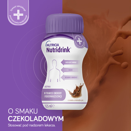 Nutridrink o smaku czekoladowym 4x125 ml DATA WAŻNOŚCI 10.02.2026 