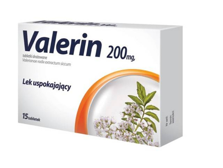  Valerin 200 mg, tabletki drażowane, 15 sztuk (dawny Valerin Forte)