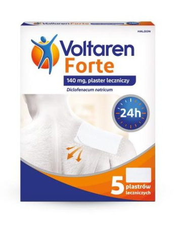 Voltaren Forte 140mg - plaster leczniczy, 5 sztuk