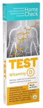 Test Witaminy D, szybki test - 10 minut - Home Check, 1 sztuka