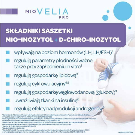 Miovelia PRO Wsparcie płodności dla kobiet starających się o dziecko, 30 saszetek + 30 kapsułek