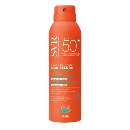 SVR SUN SECURE Lait crepitant Skwierczące mleczko transparentne i nawilżające SPF 50+, 200ml 