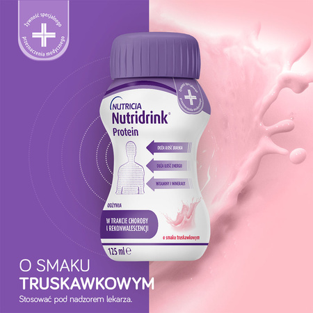 Nutridrink Protein o smaku truskawkowym 4x125 ml