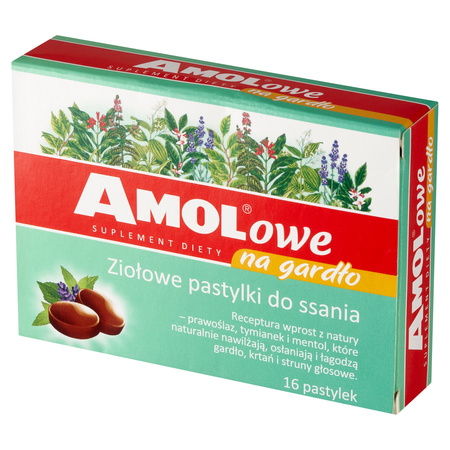 AMOLOWE NA GARDŁO x 16 pastylek do ssania 