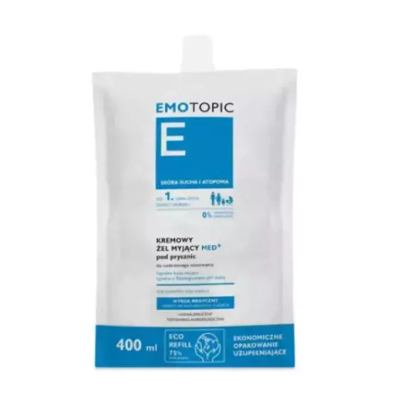 EMOTOPIC Kremowy Żel myjący  MED+ pod prysznic, 400ml ECO REFIL