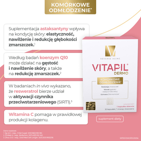 Vitapil Dermo Komórkowe Odmłodzenie kapsułki, 30 sztuk