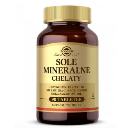 SOLGAR Sole mineralne chelaty tabletki, 90 sztuk 