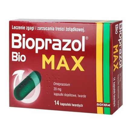 BIOPRAZOL BIO MAX 20 mg x 14 kapsułek dojelitowych