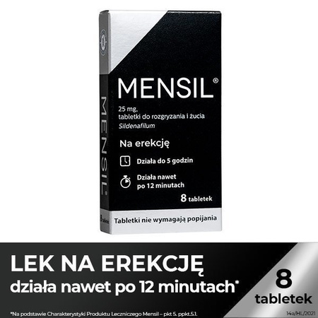 MENSIL 25 mg x 8 tabletek do rozgryzania i żucia