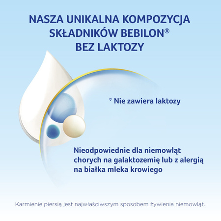 Bebilon BEZ LAKTOZY, mleko początkowe od urodzenia, 400 g