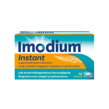 Imodium Instant 2mg tabletki ulegające rozpadowi w jamie ustnej, 12 sztuk 