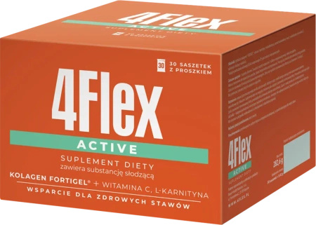4 Flex Protect Kolagen Fortigel® + L-karnityna, proszek w saszetkach, 30 sztuk
