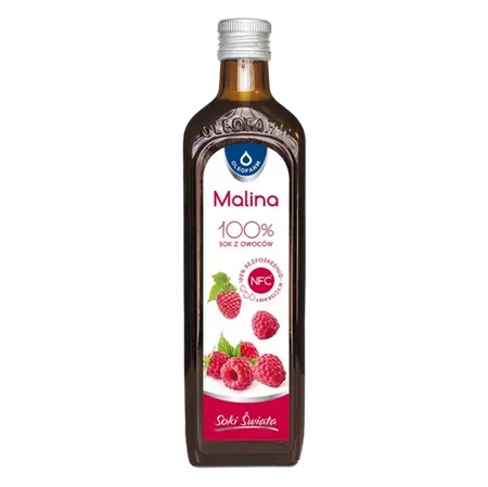 Malina 100% Sok z owoców Malin, 490ml