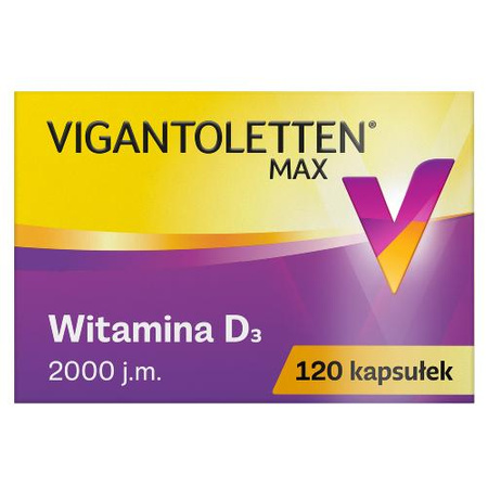 Vigantoletten Max 2000j.m. kapsułki, 120 sztuk