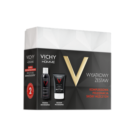 Vichy Homme Zestaw Pianka 200ml + Balsam po goleniu 75ml