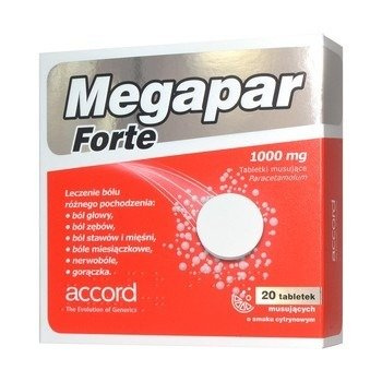 MEGAPAR FORTE 1000 mg x 20 tabletek musujących