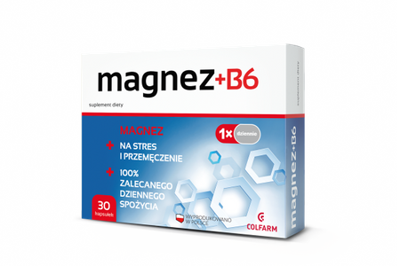 Magnez + B6 x 30 kaps.